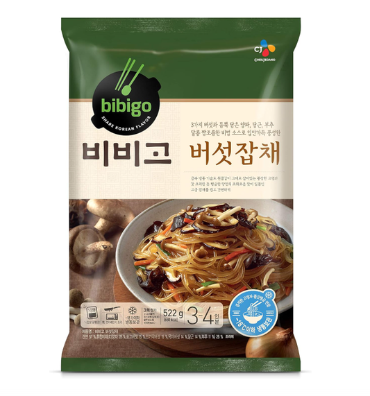 [CJ Bibigo] Korea Japchae Stir Fried Glass Noodle 590g 비비고 버섯 잡채