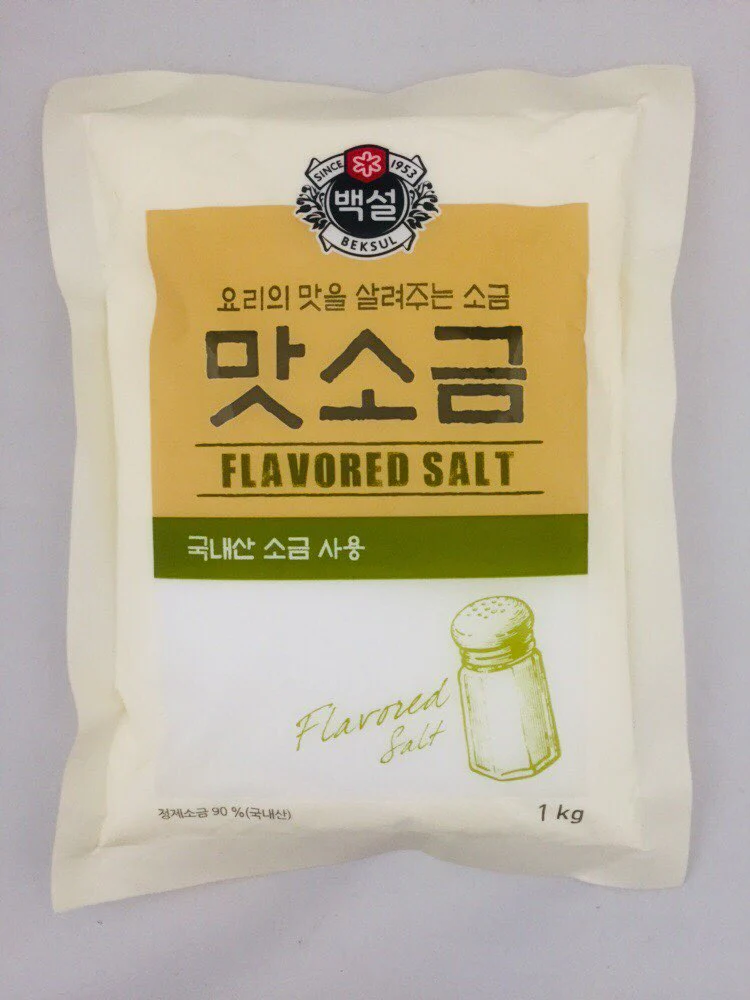 [CJ Beksul Roasted Salt/Flavored 1kg 백설 구운소금 맛 소금