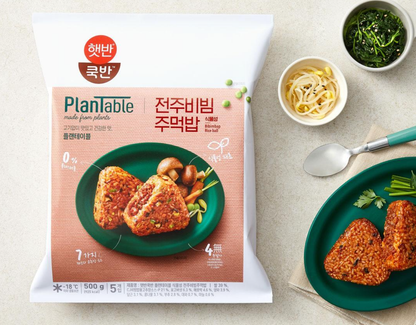 [CJ Plantable] Jeonju Bibimbap / Bulgogi Rice Ball Vegan 500g 플랜테이블 식물성 불고기 비빔 주먹밥