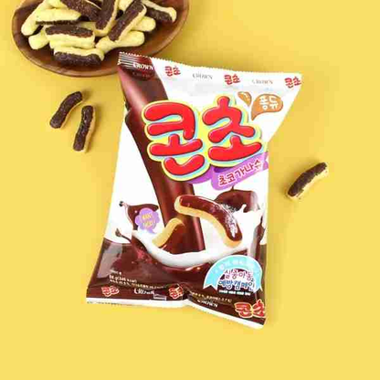 [Crown] Corn Cho Snack (Cheese & Ganache Choco) 66g 크라운 콘초 콘치