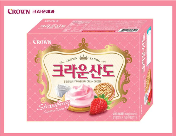 [Crown] Sando Strawberry Cream Cheese 161g 크라운 산도 딸기크림치즈