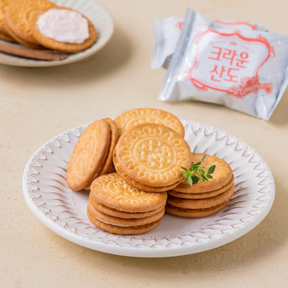 [Crown] Sando Strawberry / Cream Cookies 161g / 323g 크라운 산도 딸기 / 스윗밀크