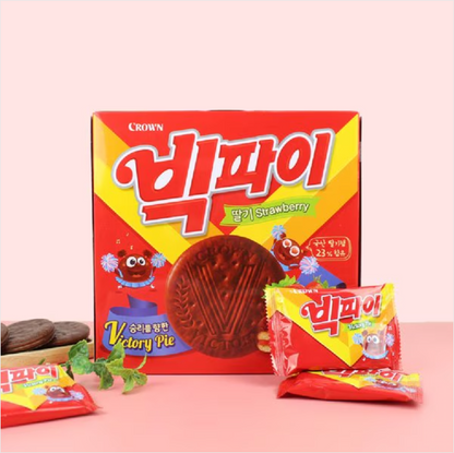 [Crown] Victory Pie Strawberry 216g  크라운 빅파이 딸기 빅파이 딸기