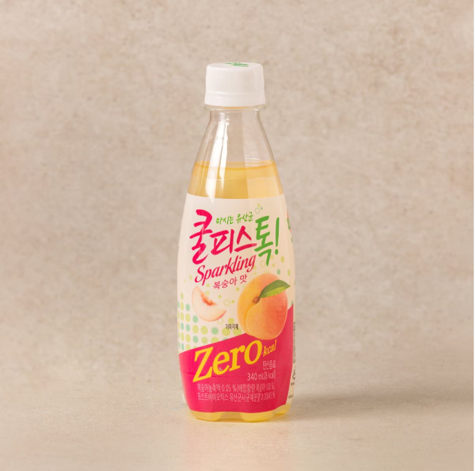 [Dongwon] Coolpis Zero Sparkling Peach / Pineapple Juice 340ml 동원 쿨피스톡 제로