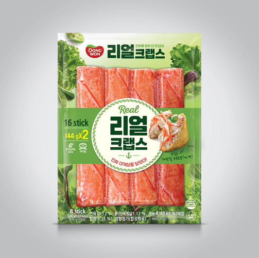 [Dongwon] Real Crabs Stick 144g x 2P (16 sticks)  동원 리얼 크랩스