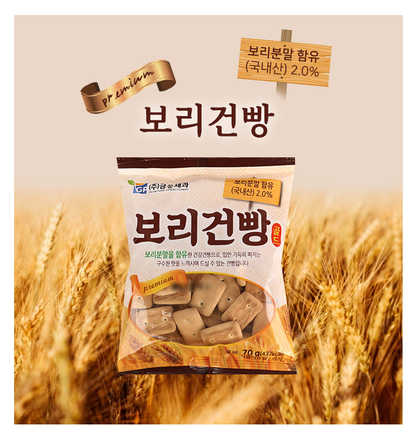 Geum Pung Confectionery Barley Biscuits 70g 금풍 보리 건빵 골드