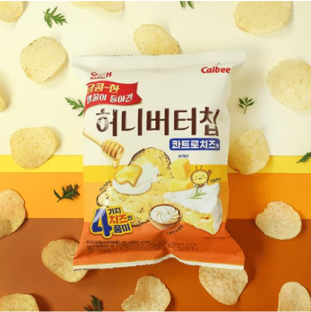 [Haitai] Honey Butter Chip Quattro Cheese 55g 허니버터 칩 콰트로치즈맛