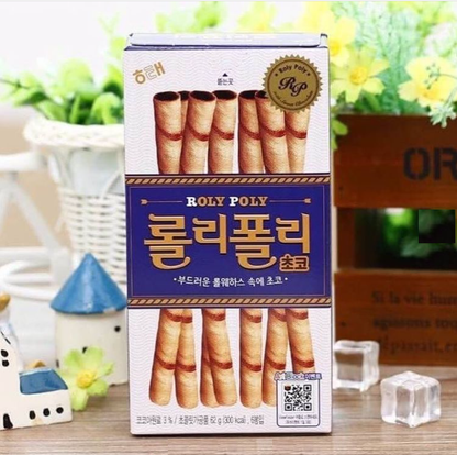 [Haitai] Roly Poly Chocolate Roll Biscuit 62g 해태제과 롤리폴리 초코