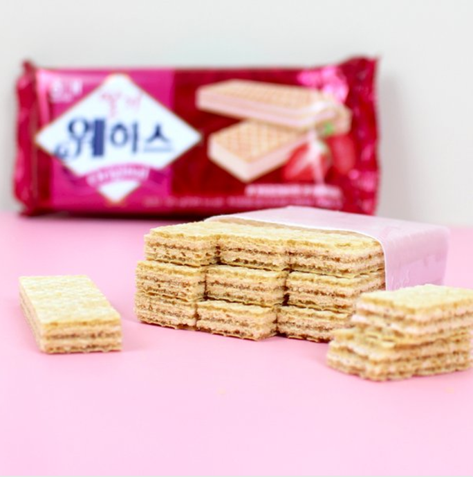 [Haitai] Wafer Biscuit (Cream /  Strawberry) 50g 해태 웨하스  딸기,크림