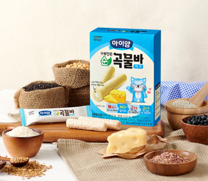 [Ildong Foodis] Baby & Kids Grain Bars (Banana/Cheese/Carrot) 40g 아이얌 구워만든 순곡물바