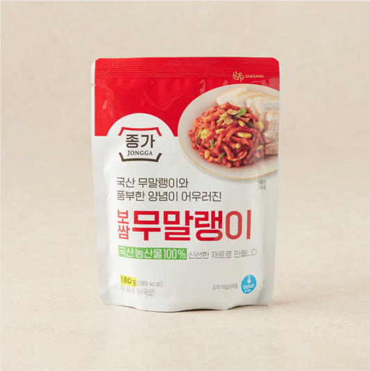 [Jongga] Bossam Seasoned Dried Radish 180g 보쌈무말랭이