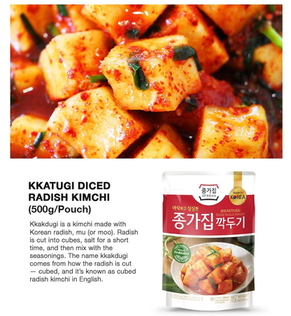 [Jongga] Kaktugi Cut Radish Kimchi 500g 종가집 깍두기