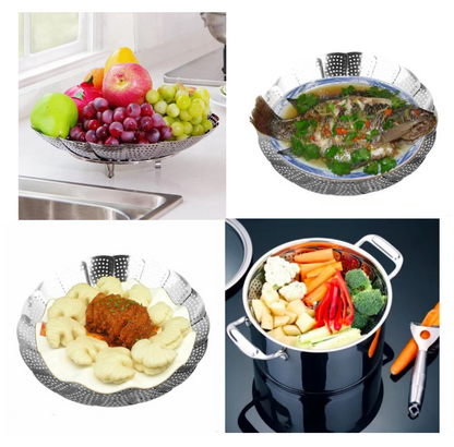 Stainless Steamer Basket  (2 sizes) 스텐찜기 대