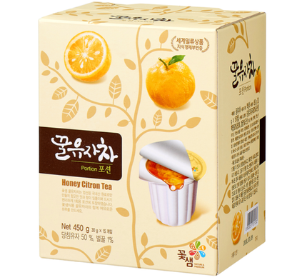 Kotsam Honey Flavors Tea 30gx15P 꽃샘 꿀유자 +꿀대추 +꿀생강 +꿀레몬 +꿀자몽