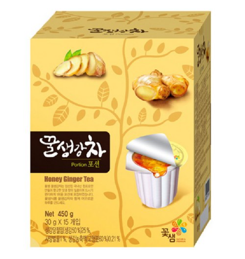 Kotsam Honey Flavors Tea 30gx15P 꽃샘 꿀유자 +꿀대추 +꿀생강 +꿀레몬 +꿀자몽