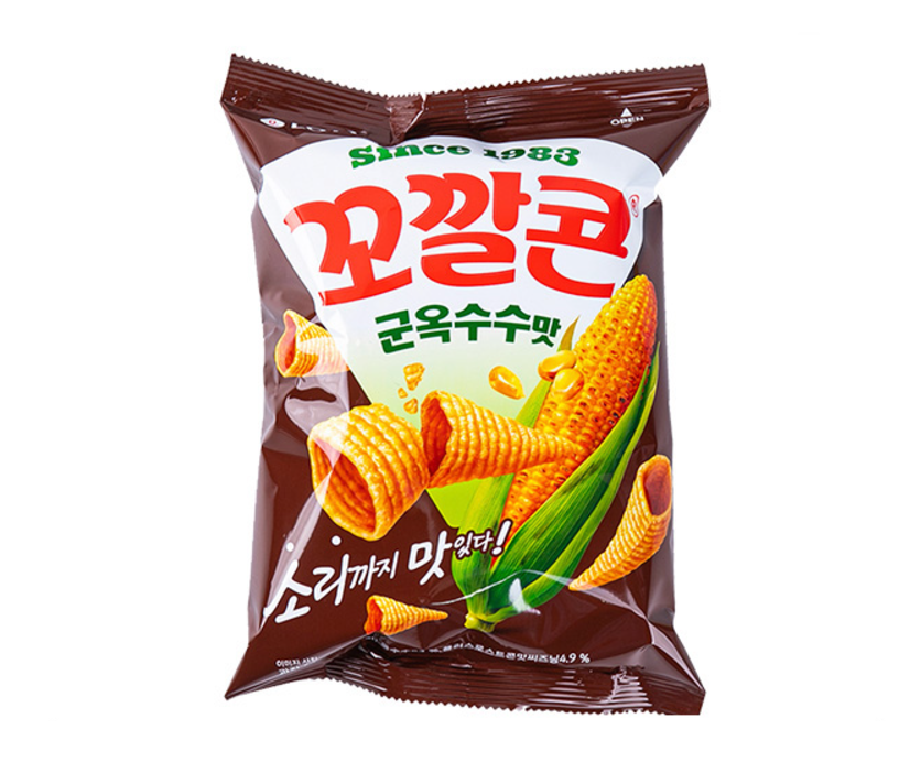 [Lotte] Kokkal Corn Snack (Original, Spicy Sweet & Grilled) 72g 꼬깔콘 고소한맛, 군옥수수맛, 매콤달콤한맛