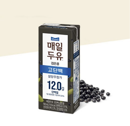 [Maeil] High-Protein Soy Milk 190ml (Black Bean/Original) [매일] 고단백 두유 (검은콩/오리지널)