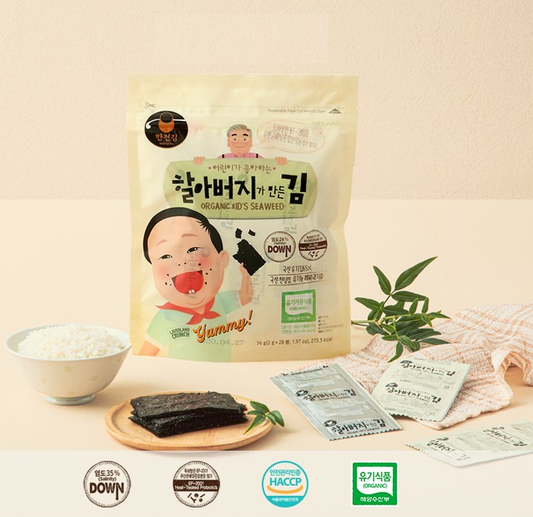 [Manjeon Gim] Organic Seaweed 2g x 28P [만전김] 유기가공식품 인증 할아버지가 만든 김