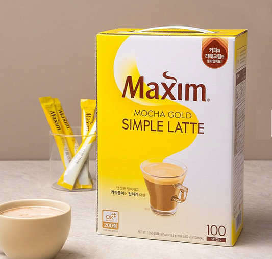 [Maxim] Mocha Gold Simple Latte Instant Coffee Mix 11.8g x100T 맥심 심플라떼