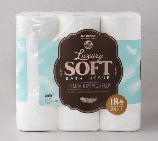 [No Brand] Luxury Soft Bath Tissue Roll 18pcs  [노브랜드] 럭셔리 소프트 화장지