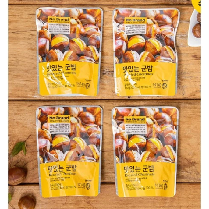 [No Brand] Roasted Chestnut Snack 100gx4  노브랜드 군밤 100g*4입