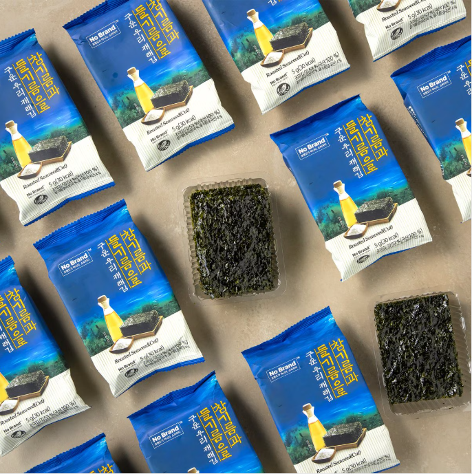 [No Brand] Laver Seaweed With Sesame Oil And Perilla Oil  5g x 16 Packs 노브랜드 재래김