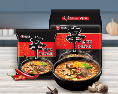 [NongShim] Black Shin Noodle Multi pack 130gx4 농심 신라면블랙 멀티