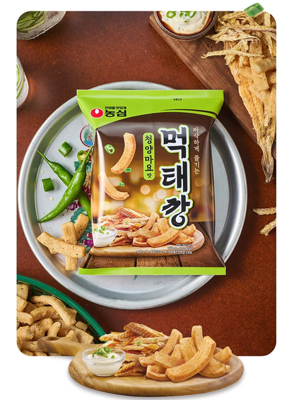 [Nongshim] Nongshim Dried Pollack Snack Green Pepper Mayo Flavor 60g 농심 먹태깡 청양마요맛