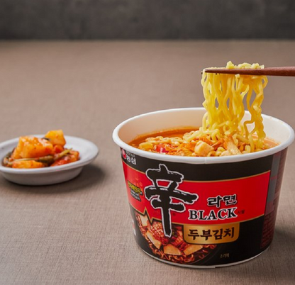 [Nongshim] Shin Ramyun with Tofu Kimchi Ramen Cup 94g 농심 신라면블랙사발 두부김치