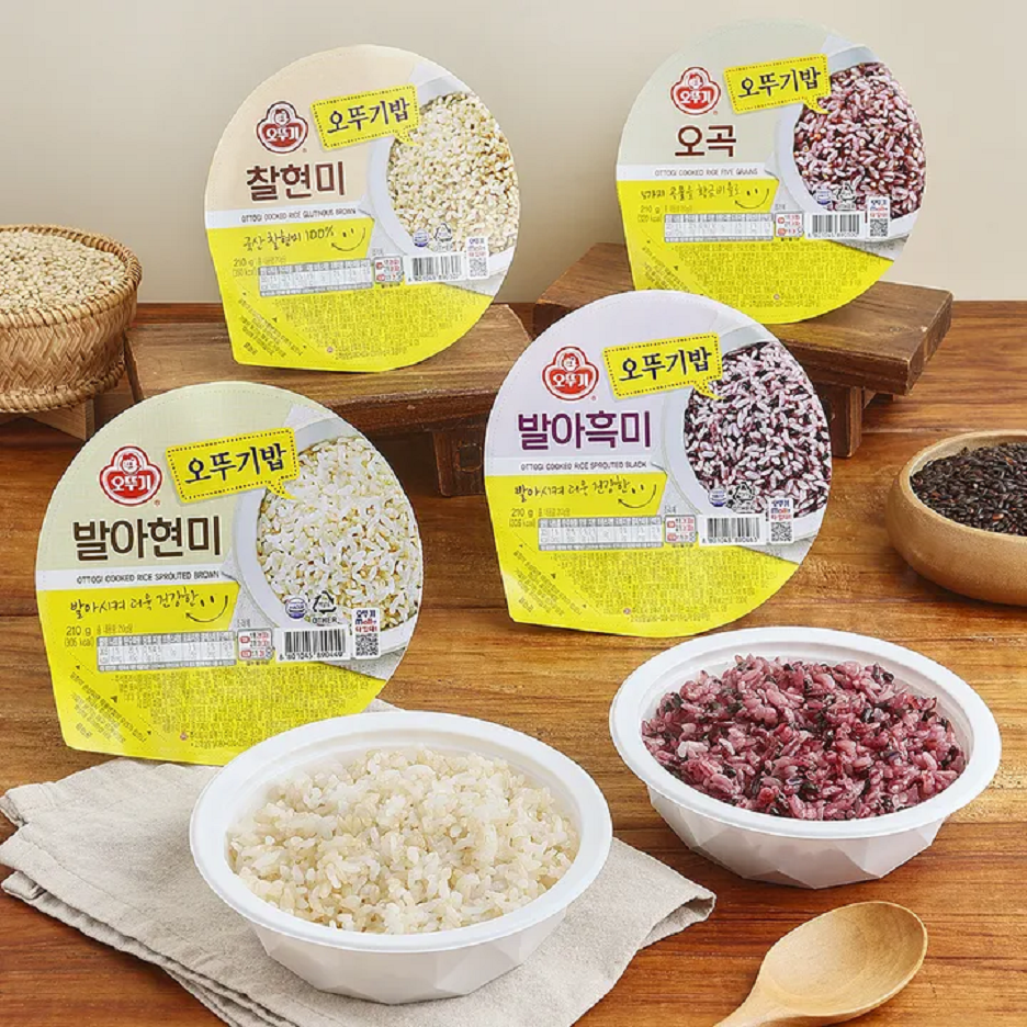 [Ottogi] Instant Cooked Black Rice, Five Grains, Glutinous Brown 210g 오뚜기밥