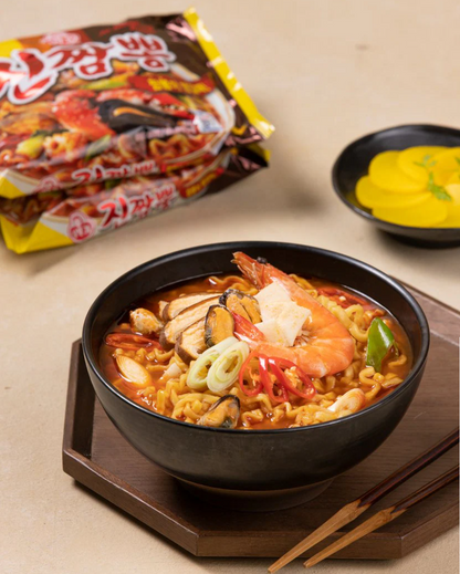 [Ottogi] Jin Jjambong Seafood Spicy Ramen 130g x 4p 오뚜기 진짬뽕