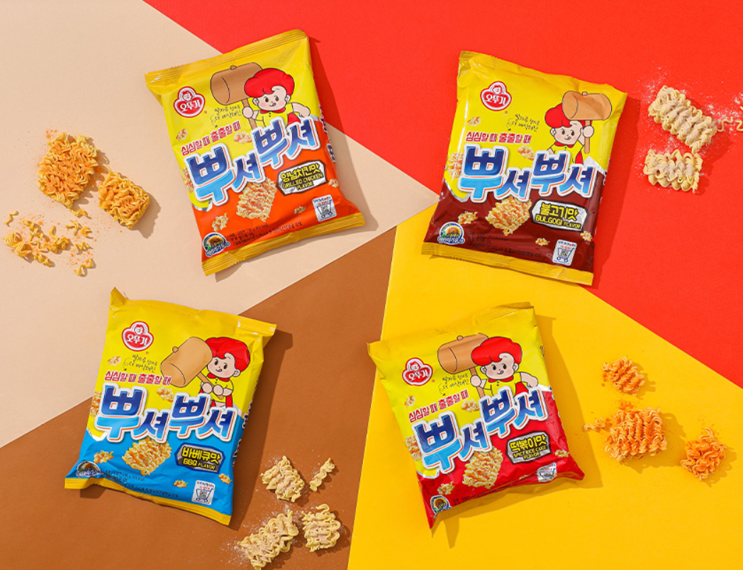 [Ottogi] Ppushu Ppushu Ramen Noodle Snack 90g 오뚜기 뿌셔뿌셔