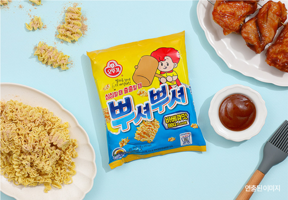 [Ottogi] Ppushu Ppushu Ramen Noodle Snack 90g 오뚜기 뿌셔뿌셔