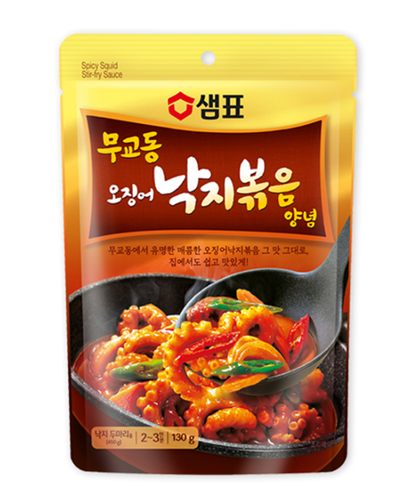 [Sempio] Moogyodong Spicy Stir-Fry Squid Sauce 130g [샘표] 무교동 오징어낙지볶음 양념