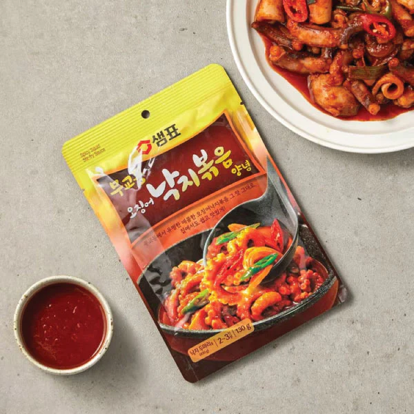 [Sempio] Moogyodong Spicy Stir-Fry Squid Sauce 130g [샘표] 무교동 오징어낙지볶음 양념