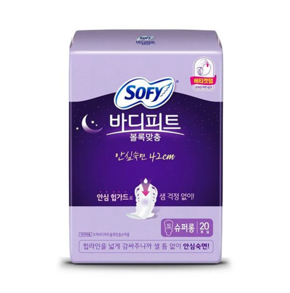 Sofy Bodyfit Bollocmatum Super Long Sanitary Pad 42cm  바디피트 볼록맞춤 안심숙면, 슈퍼롱