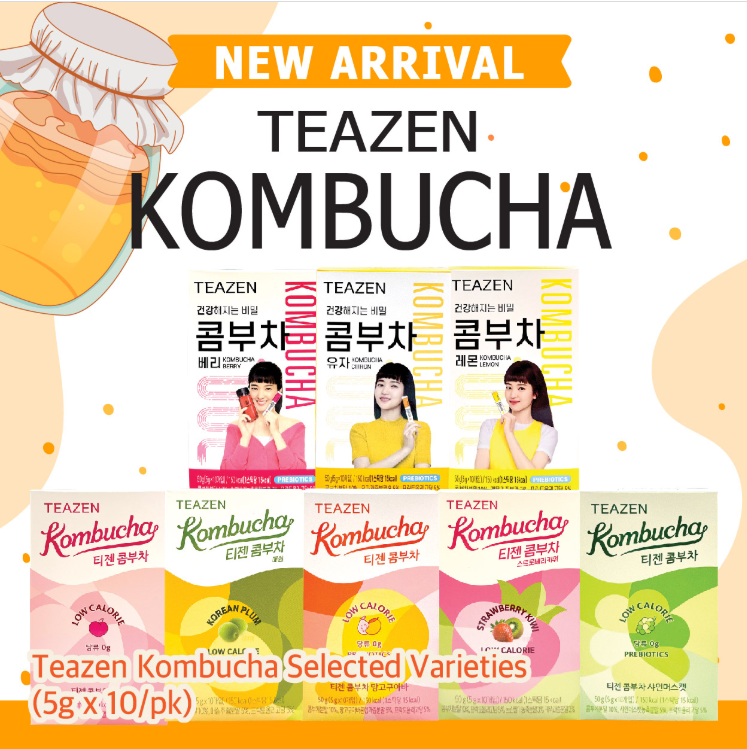 [Teazen] Kombucha Probiotics and prebiotics for digestive support 5gx10T 티젠 콤부차