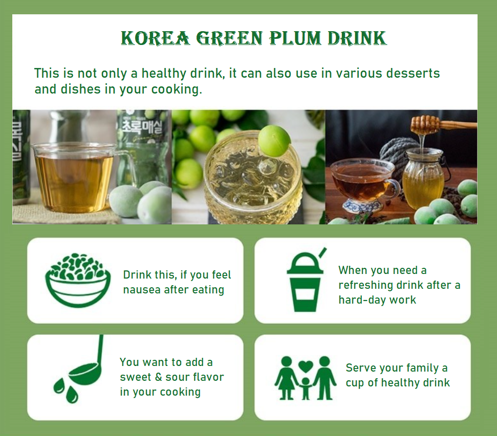 [Woongjin] Green Plum Drink 180ml 초록매실