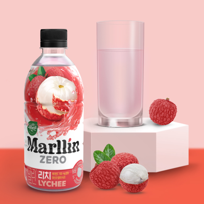 [Woongjin] Marllin Zero-Calorie Fruit Dinks 500ml 웅진 자연은 더말린 제로 음료 5종 리치/배/애플망고/자몽/복숭아