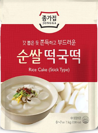 [Jongga] Rice Cake Sliced Type 500g 떡국떡