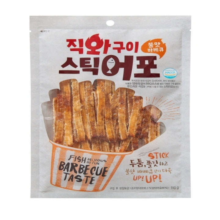 [Ocheon] Bake Stick Filefish Spicy Bbq 110g 오천 직화구이 스틱어포 바베큐